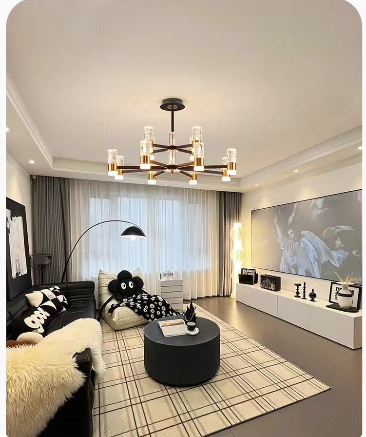 新款现代简约轻奢气泡柱水晶客厅吊灯高档大气全屋别墅餐厅卧室灯详情26