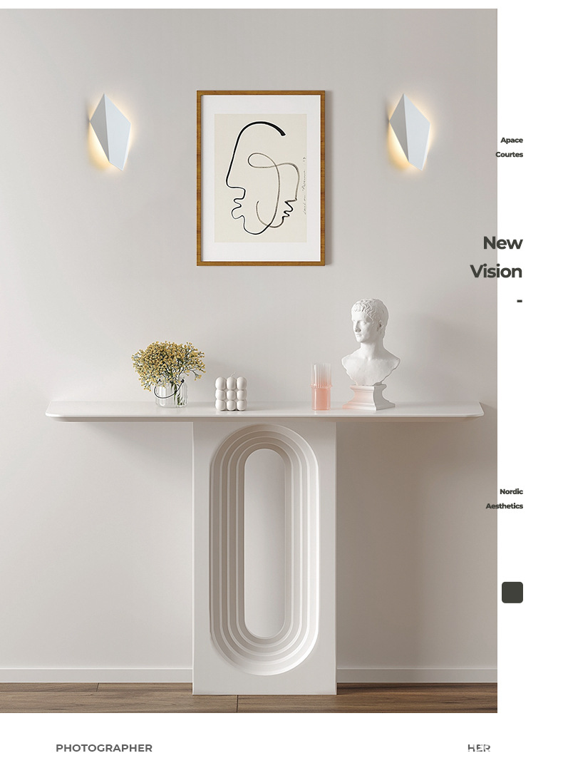 极简几何壁灯卧室床头小夜灯艺术客厅背景墙灯走廊过道壁灯详情12