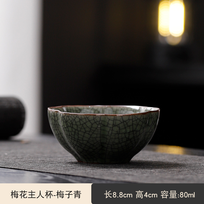 哥窑主人杯陶瓷品茗杯单杯功夫茶具茶碗冰裂纹开片可养茶盏家用杯详情14