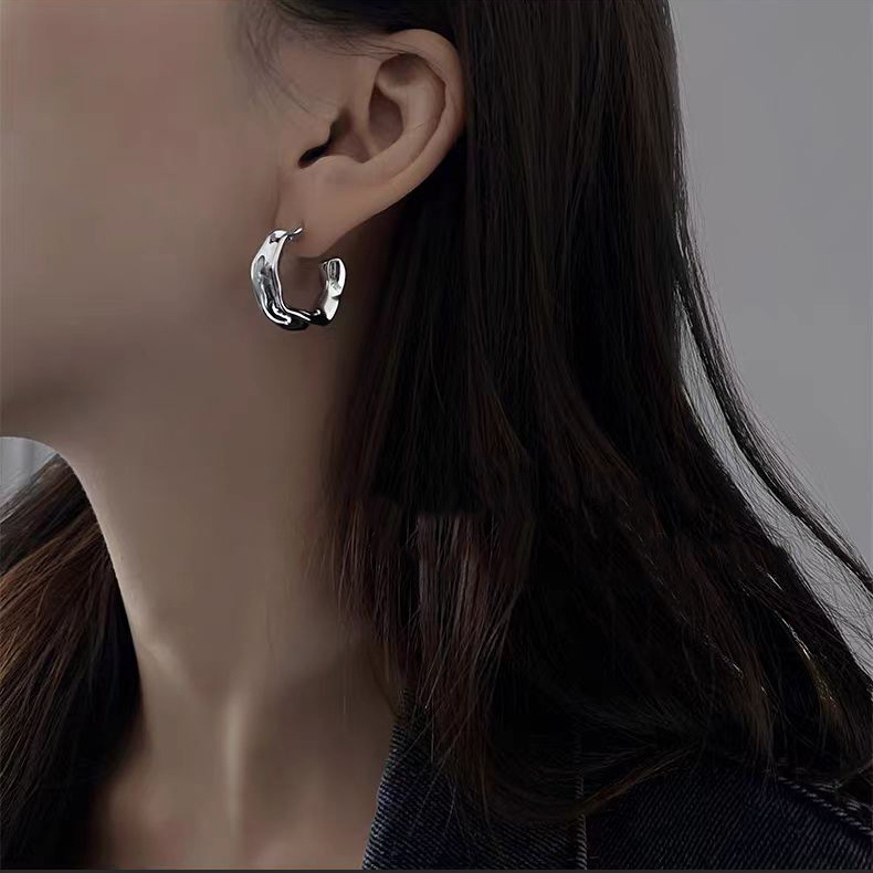 日韩精致简约耳圈爆款时尚百搭高级感素圈耳环气质通勤冷淡风耳扣详情55