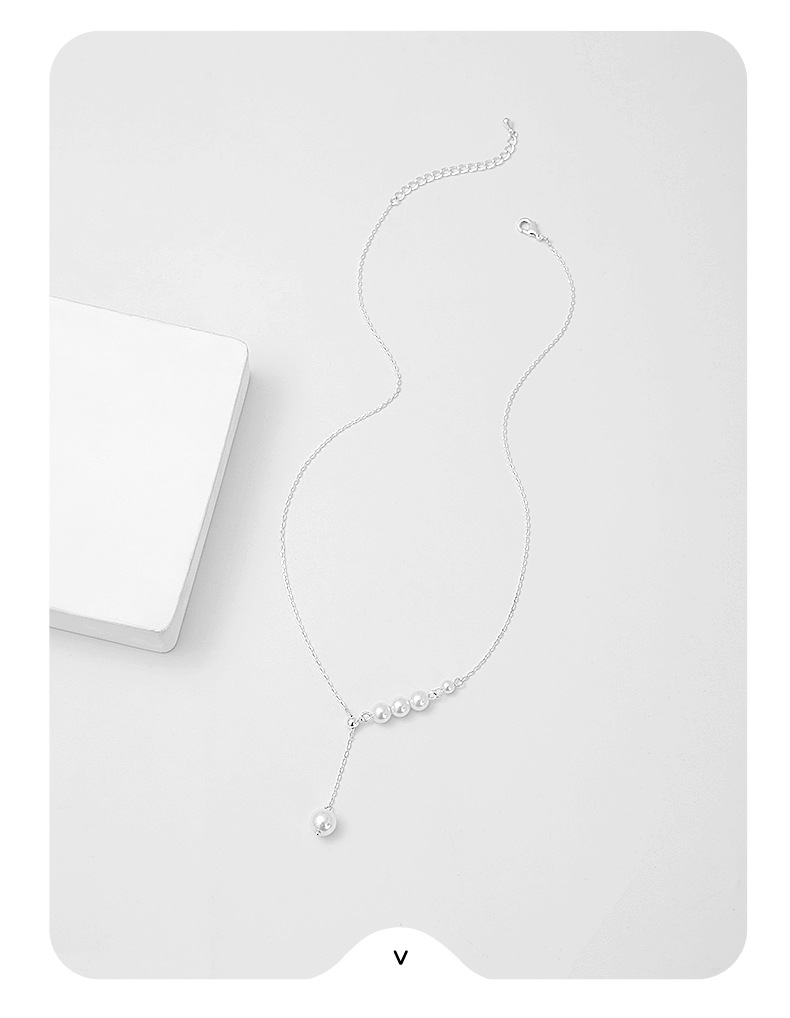 可抽拉Y字珍珠项链女百搭小众轻奢高级感锁骨链气质ins风潮流项链详情10