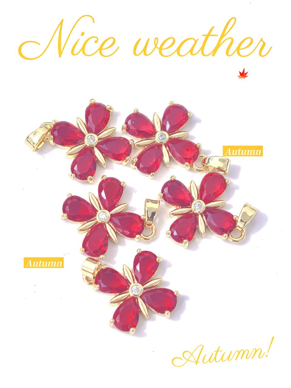 Douyin hot-selling pendant wholesale. Choose from over a hundred copper single pendants and match them freely. Chain wholesale from the source factory. Chains not included pic 1