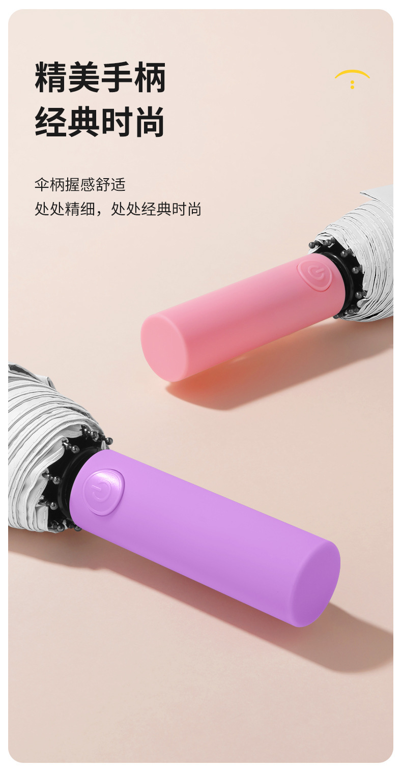 24骨雨伞全自动渐变折叠伞晴雨两用女雨伞加厚加大黑胶折叠伞详情12