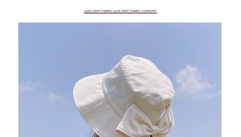 帽子女韩版夏季日系潮流蝴蝶结ins风百搭防晒遮阳防紫外线渔夫帽详情11