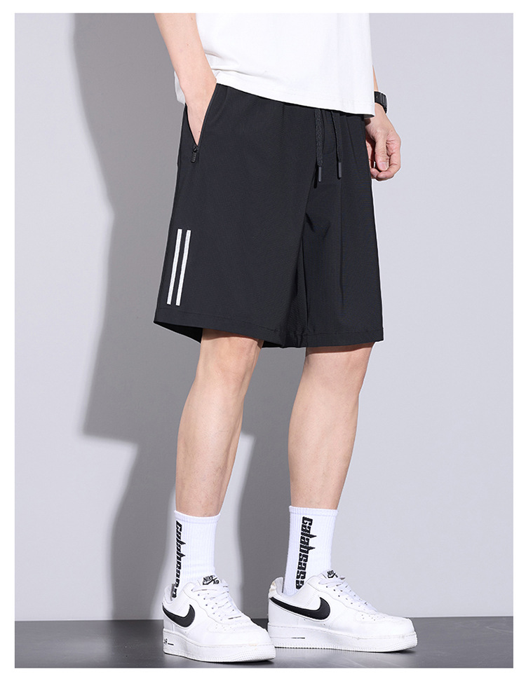 冰丝短裤男士夏季薄款2025新款速干外穿沙滩宽松休闲运动五分裤详情21