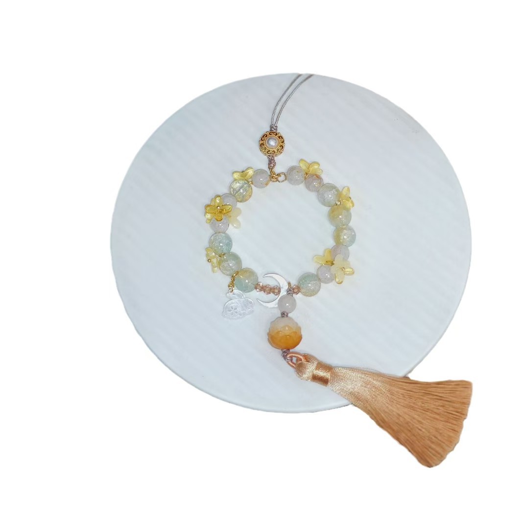 寺庙蟾宫折桂琉璃莲花流苏菩提有钱花好运手持车载包挂手机挂批发详情6