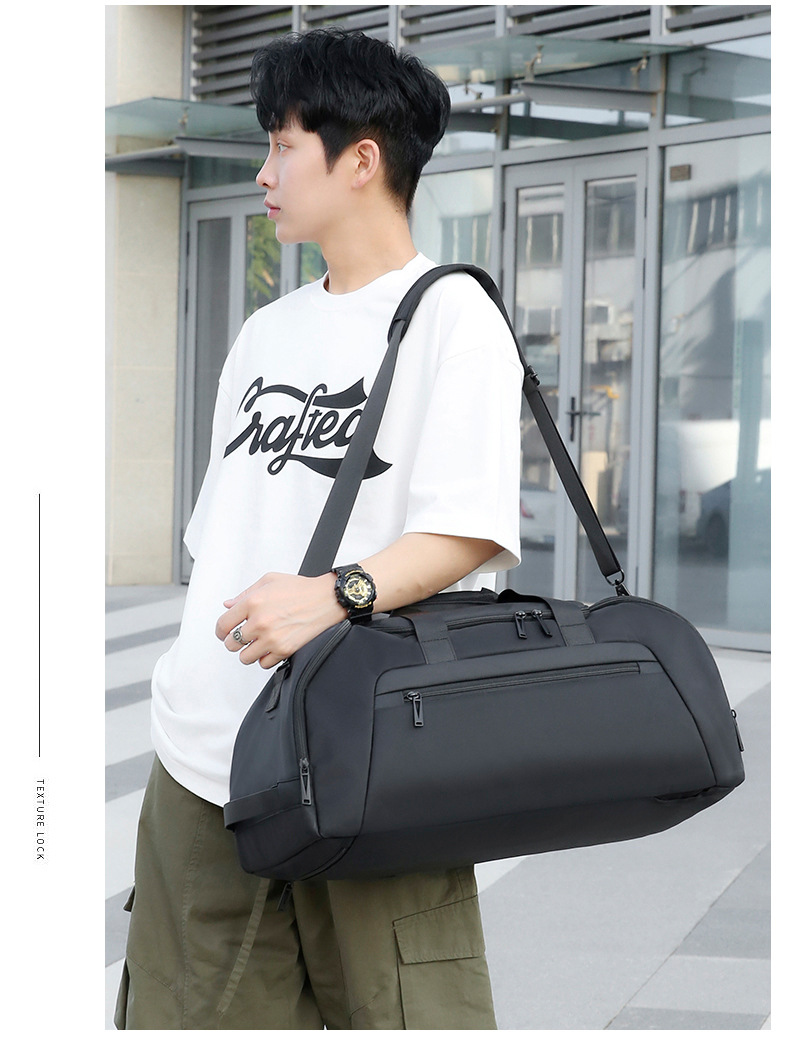 旅行包大容量背包独立鞋仓印logo干湿分离运动包户外健身包详情23