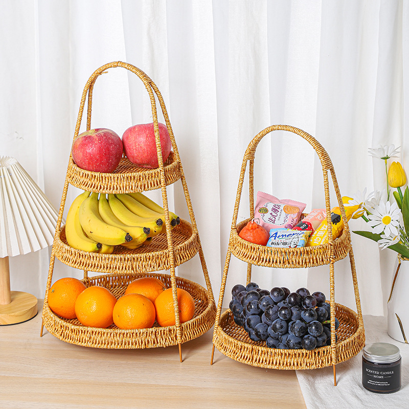 Multi-functional plastic fruit plates, fruit baskets, snack plates, draining dried fruit boxes, solid wood dried fruit boxes, and household fruit plates are available in multiple colors pic 1
