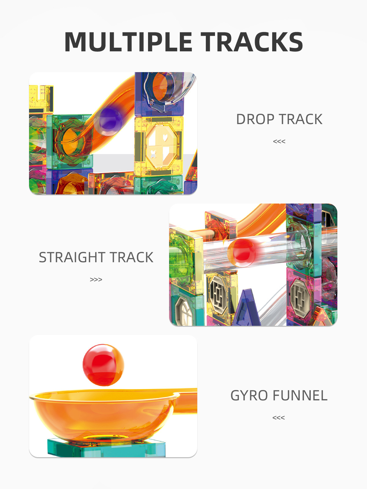 <北美热卖>滑道滚珠磁力片积木跨境亚马逊智力拼装男孩玩具礼物详情6