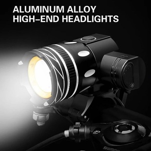 Mountain bike accessories, bicycle T6 headlight, usb charging, strong light telescopic zoom headlight, high-brightness LED warning light pic 5