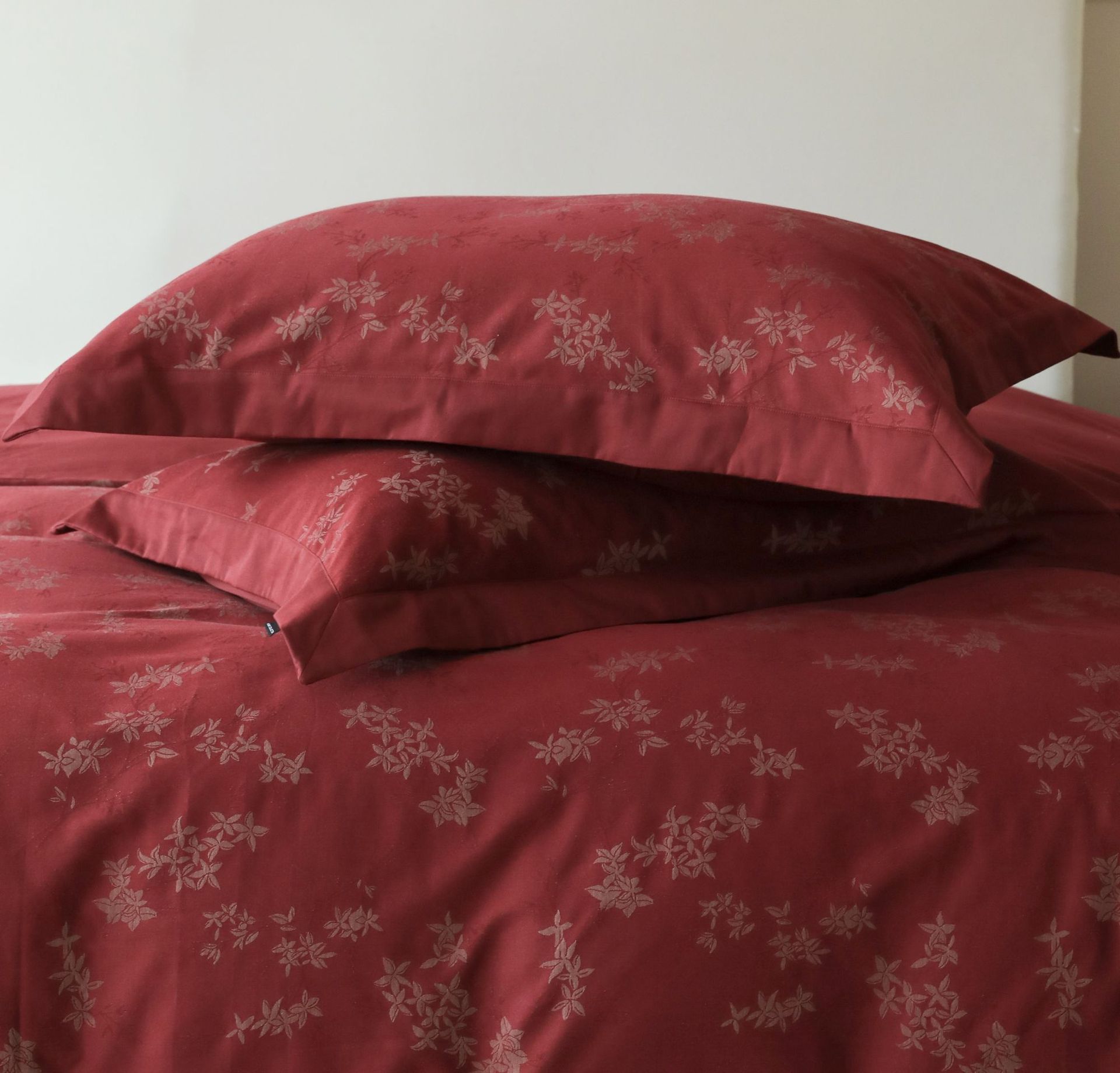 Class A retro jacquard all-cotton wedding four-piece set, a red pure cotton high-end wedding room bedding pic 22