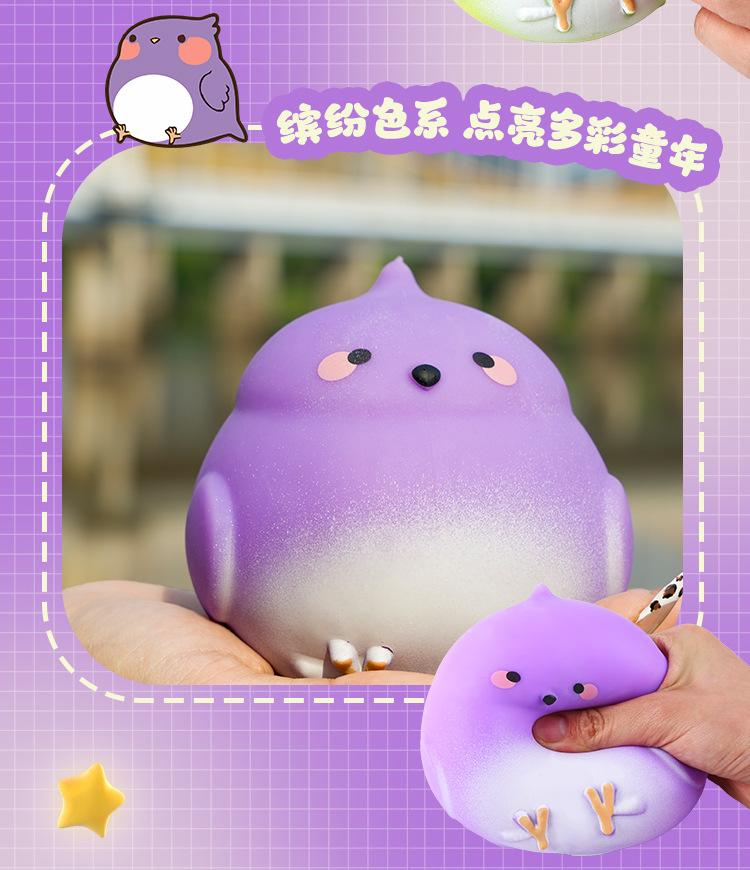 Fatty Parrot Squeeze Fun Stress-relieving Toy, stress-relieving squeeze toy, soft silicone rubber, children pic 7
