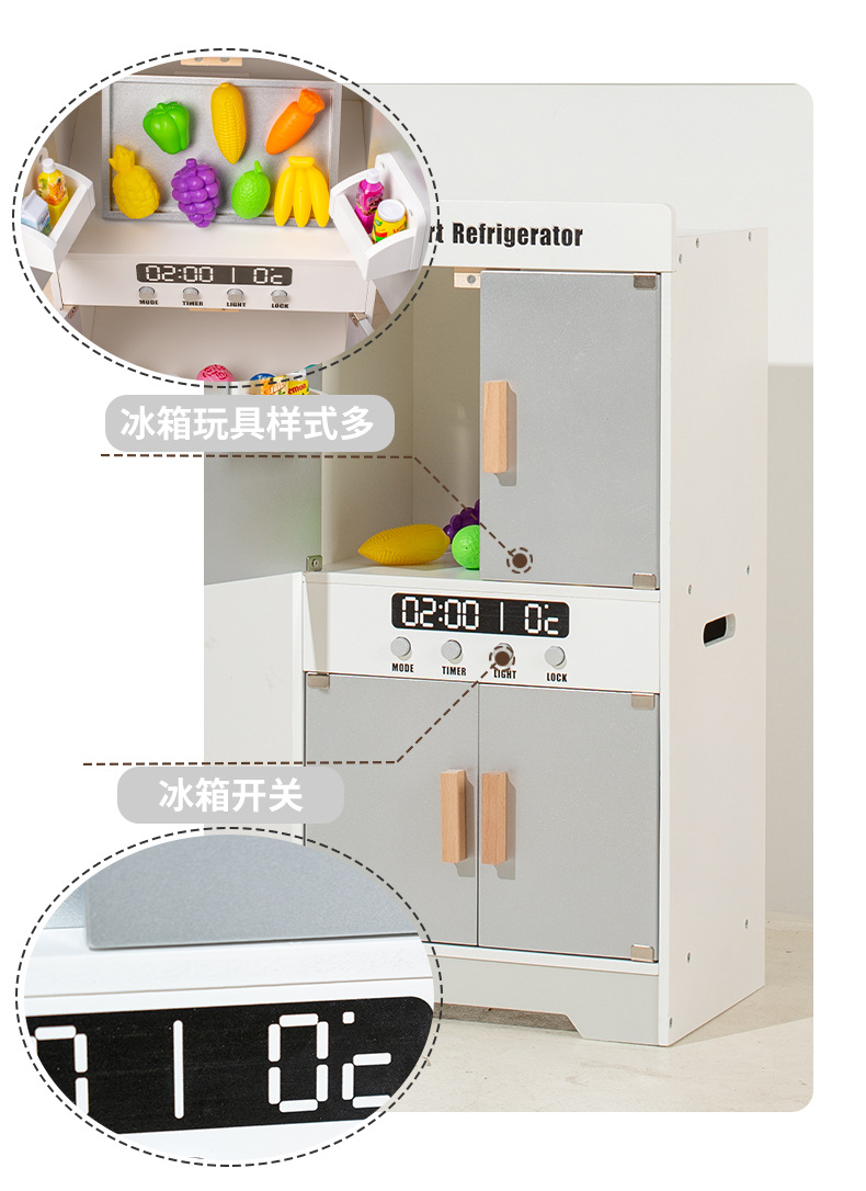 木制过家家厨房玩具 儿童仿真木质餐厨具厨房玩具套装批发详情7