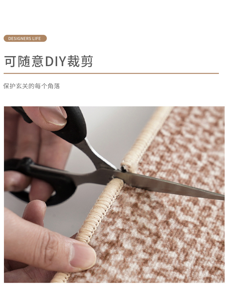 The entrance door mat is dirt-resistant, dust-proof and waterproof. It is a large area of sisal imitation carpet that can be cut pic 15