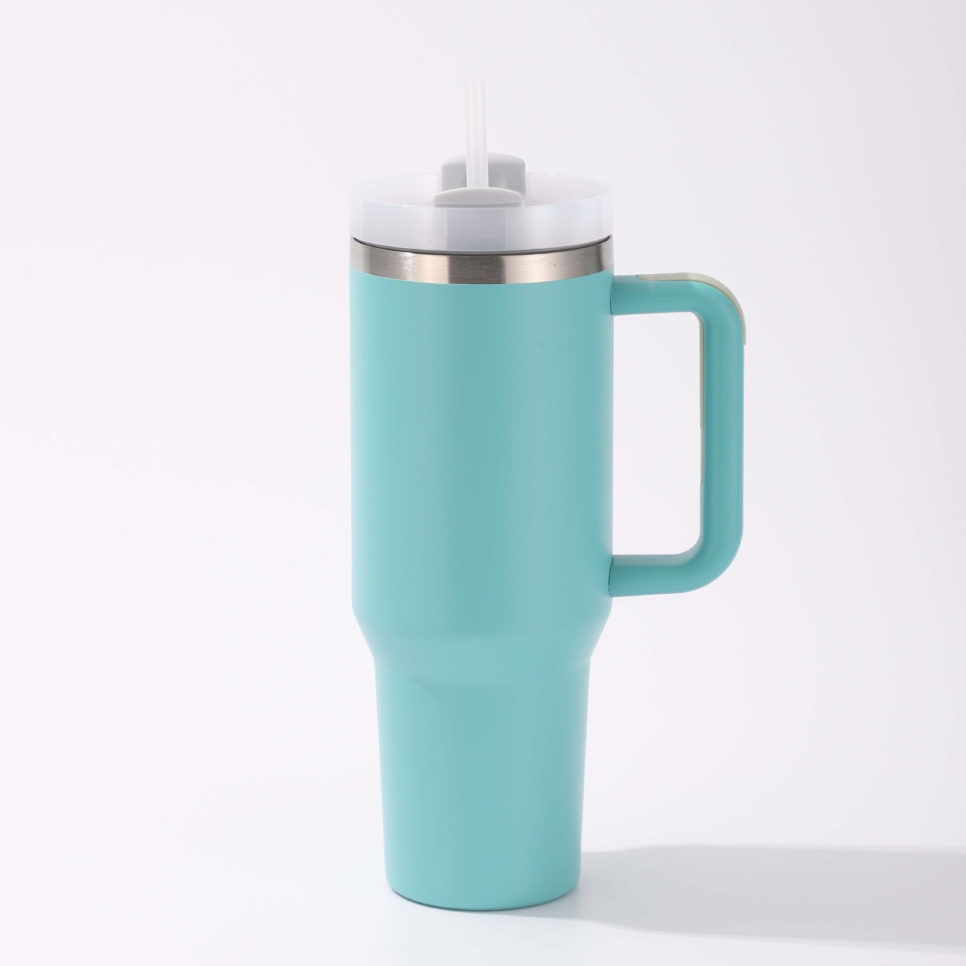 32oz大容量冰霸杯纯色户外车载带吸管汽车杯304不锈钢手柄保温杯详情5