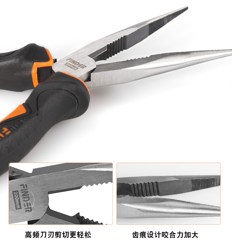 Discoverer Wire cutters, hardware tools, high-carbon steel pliers, multi-functional pointed-nose pliers, wholesale diagonal pliers pic 7