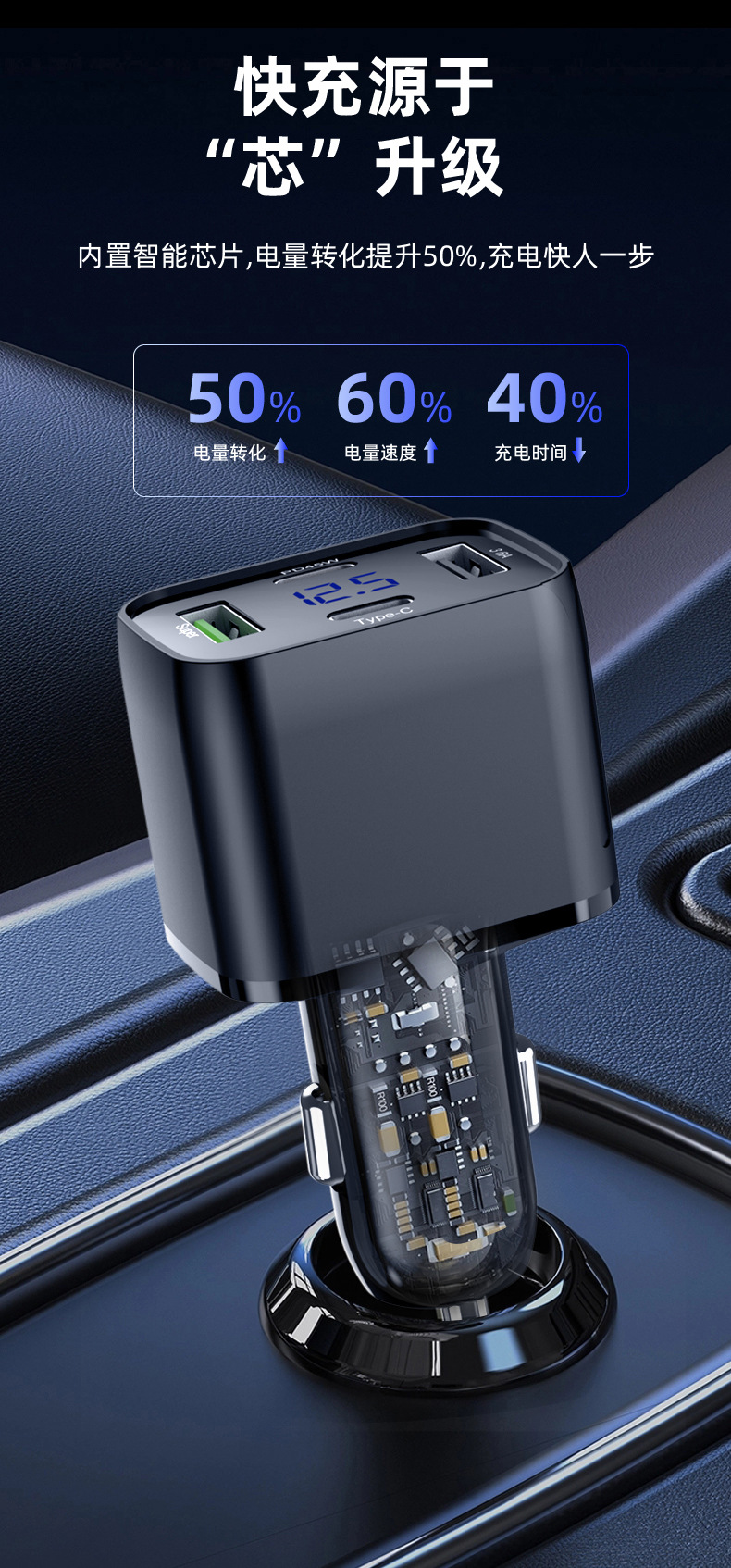 Многоглоточный наполнитель для зарядки USB+TYPEC в районе PD45W pic 8