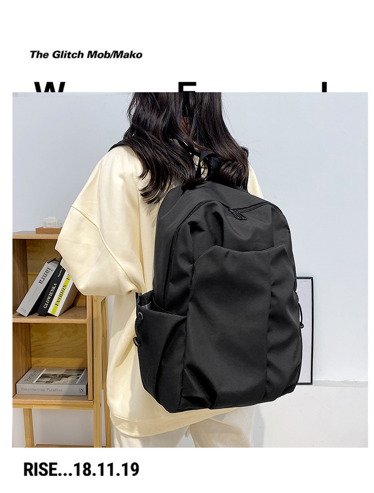 跨境新款双肩包大容量男女学生书包简约休闲短途出差商务电脑包详情48