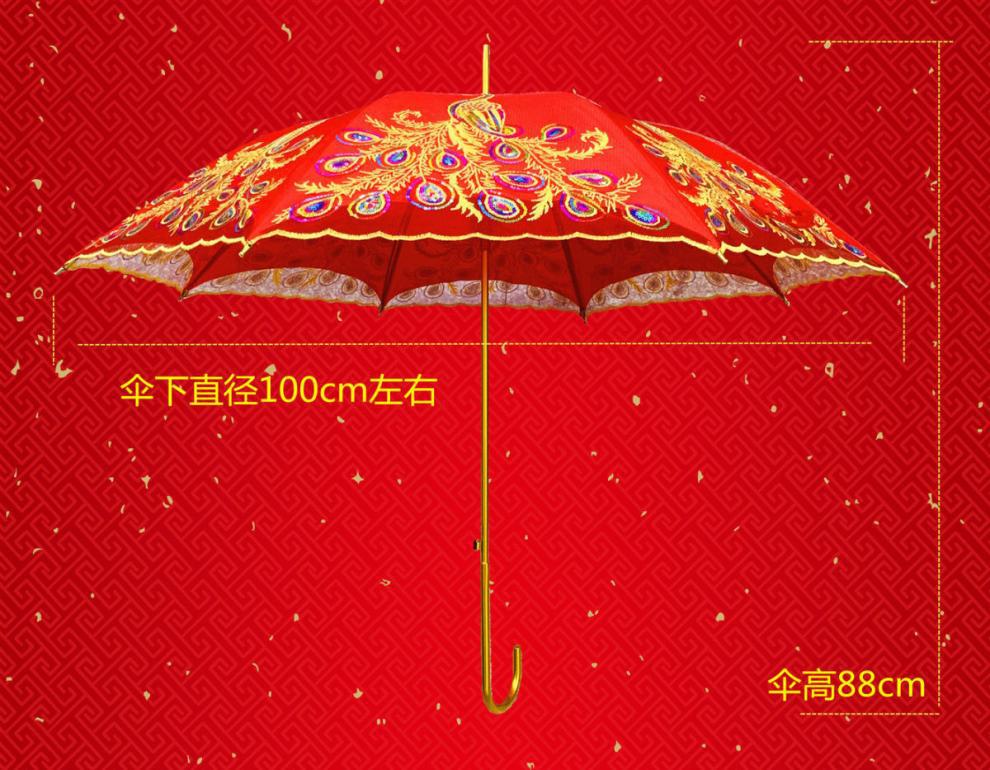 国潮结婚红伞婚伞新娘伞红色出嫁伞婚庆中式婚礼陪嫁出门红雨伞喜伞厂详情10