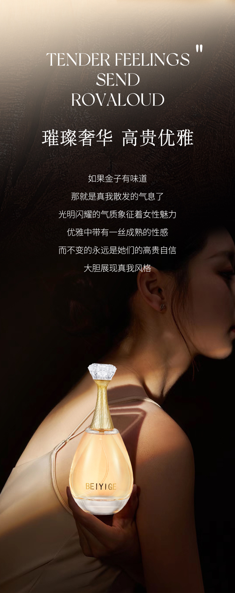 跨境爆款网红真我女士香水品牌高级感商务女印象香调持久淡香批发详情3