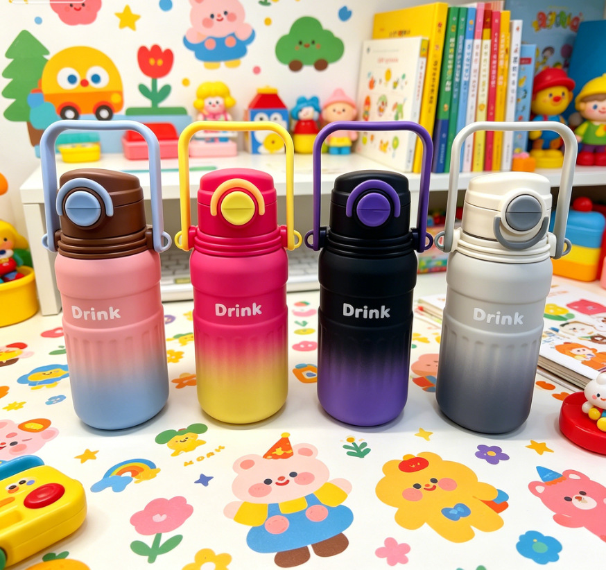 Outdoor sports and fitness 1.2L large capacity water bottle, double lid, bouncing straw cup, water bottle carrier, portable for students pic 9