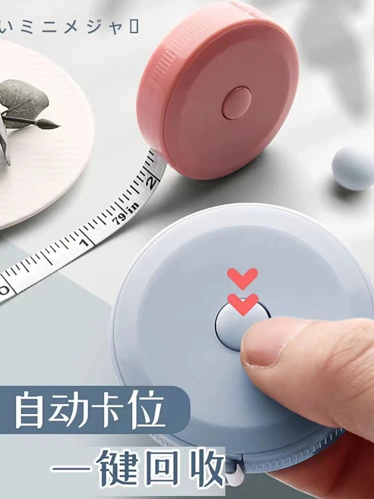 Mini tape measure for students, portable meter measure, flexible tape measure, leather tape measure for measuring the three measurements, leg, waist and chest measurements, and clothing ruler pic 3