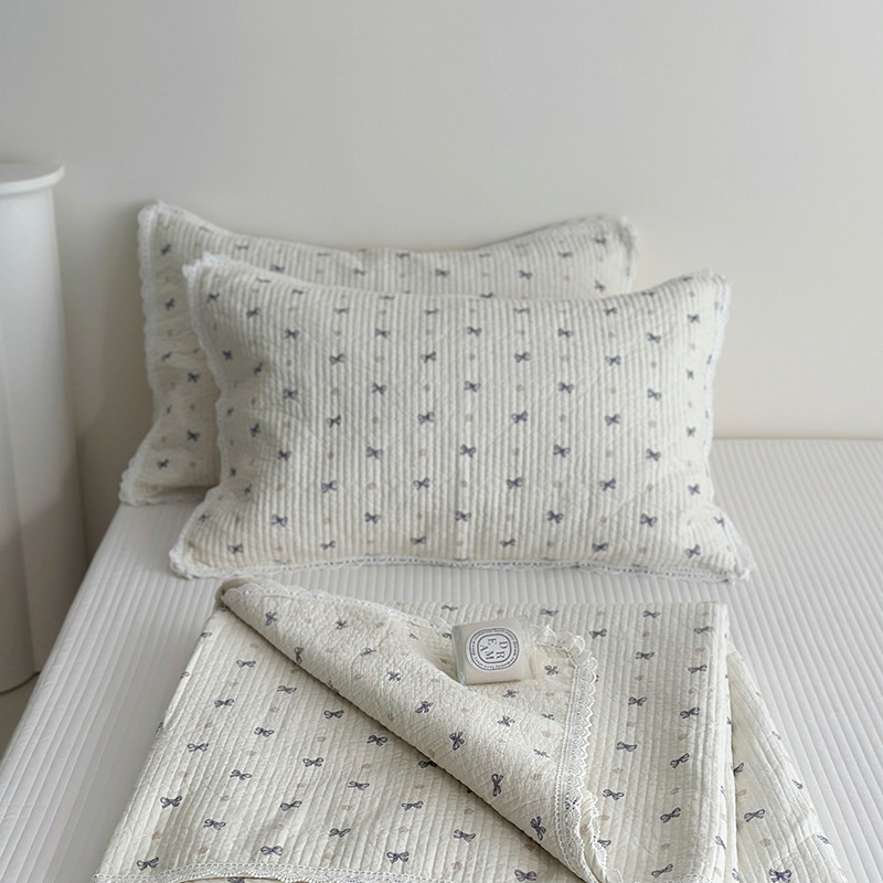 Lisa series, a three-piece set of all-cotton high-temperature sand-washed cotton bed cover, is skin-friendly, breathable and suitable for all seasons pic 80