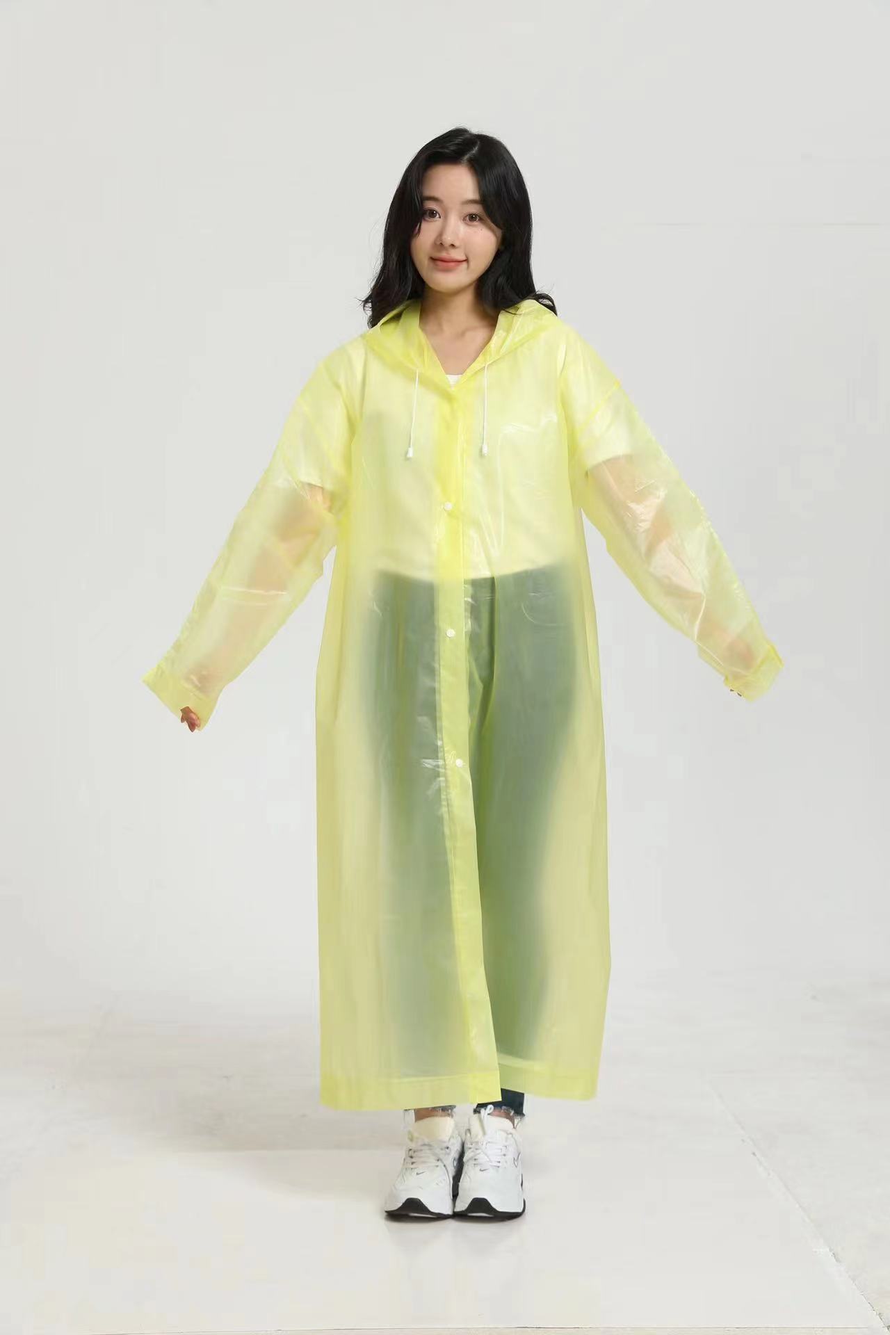 eva matte thickened adult transparent raincoat, non-disposable raincoat, cycling raincoat, suitable for both men and women outdoors pic 4