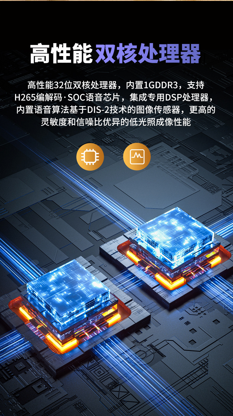 智能双向可视监控家用远程一键呼叫视频通话可语音唤醒高清摄像头详情10