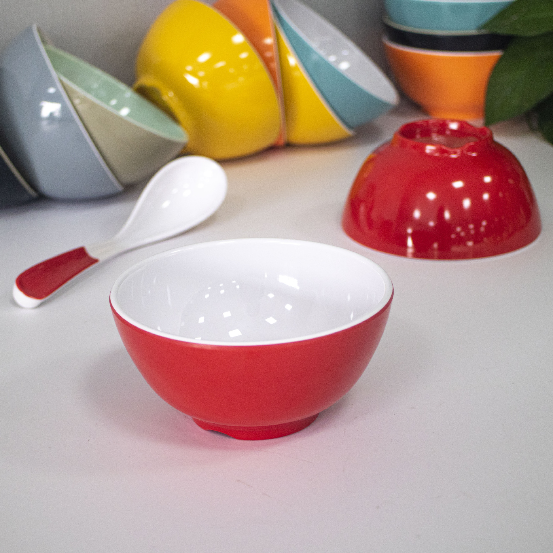 Wholesale of A5 melamine tableware, two-color conical bowls, commercial noodle bowls, spicy hot pot bowls, round ramen bowls, and special bowls for noodle restaurants pic 38