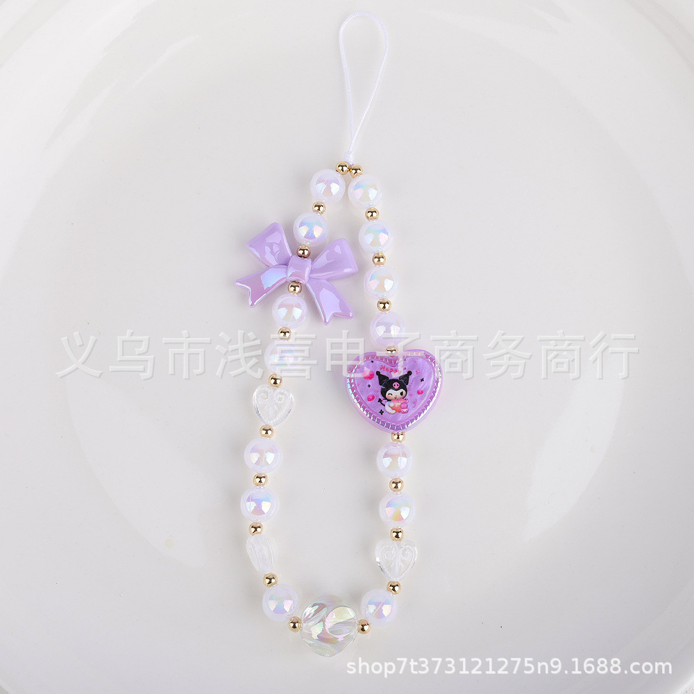 新款KT猫手机链 串珠链条饰品挂饰女可爱卡通ccd相机挂链女款挂绳详情6