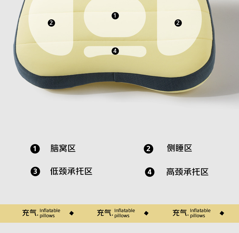 The new inflatable beach pillow, outdoor camping pillow, office pillow, cool inflatable sleep pillow is portable and foldable pic 8