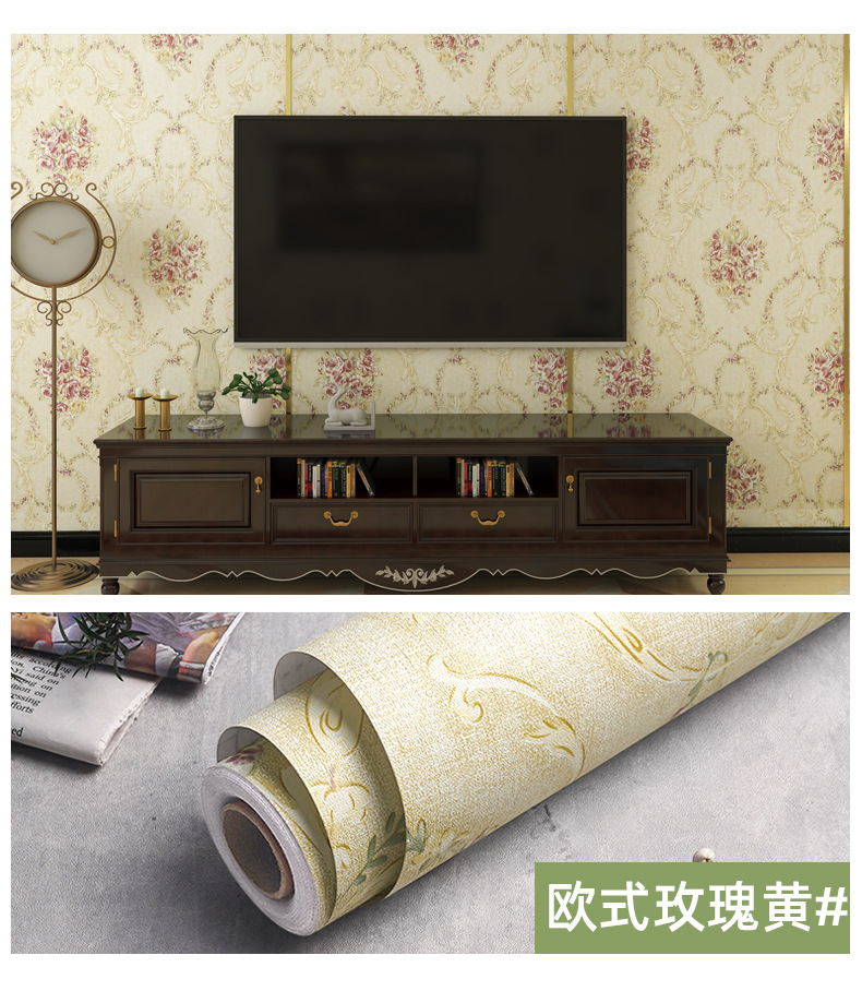 墙纸自粘防水防潮装饰温馨卧室客厅背景墙贴房间壁纸宿舍翻新贴纸详情20