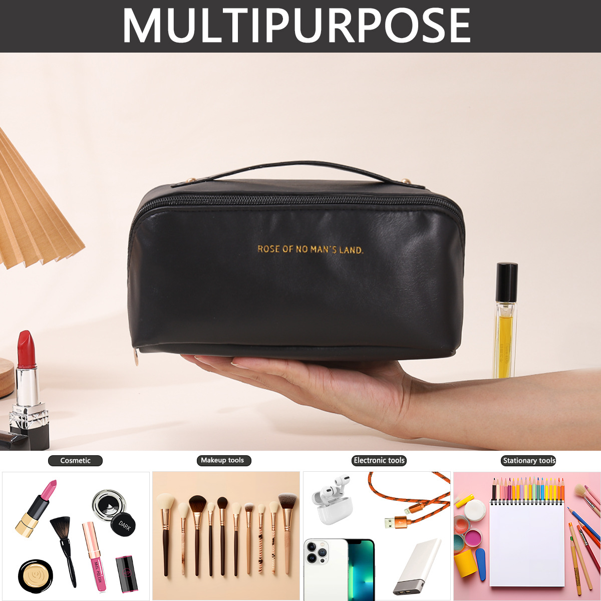 pu时尚便捷化妆包旅行收纳包大容量洗漱包手提高颜值枕头化妆包详情17