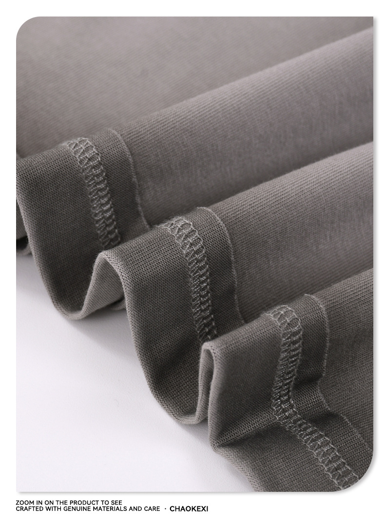 2026新品男装水洗喷绘复古潮牌上衣男女款短袖宽松青少年T恤定制详情12