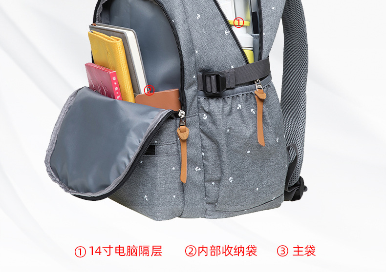 跨境简约时尚背包休闲户外出行韩版女双肩包大学生潮流书包详情10