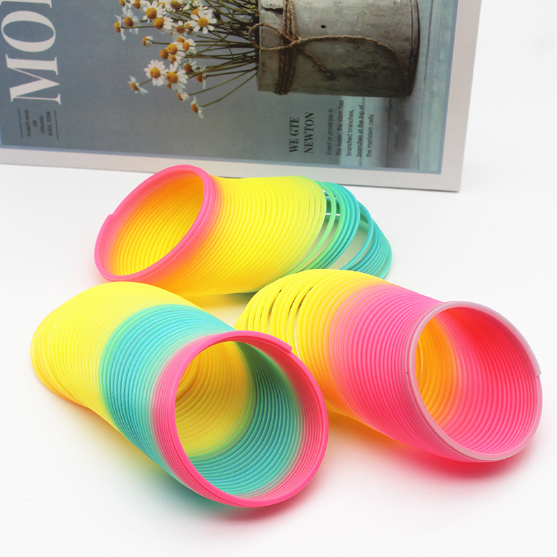 魔力彩虹圈迷你笑脸3.2x3.5CM叠叠乐七彩弹簧圈儿童玩具工厂批发详情35