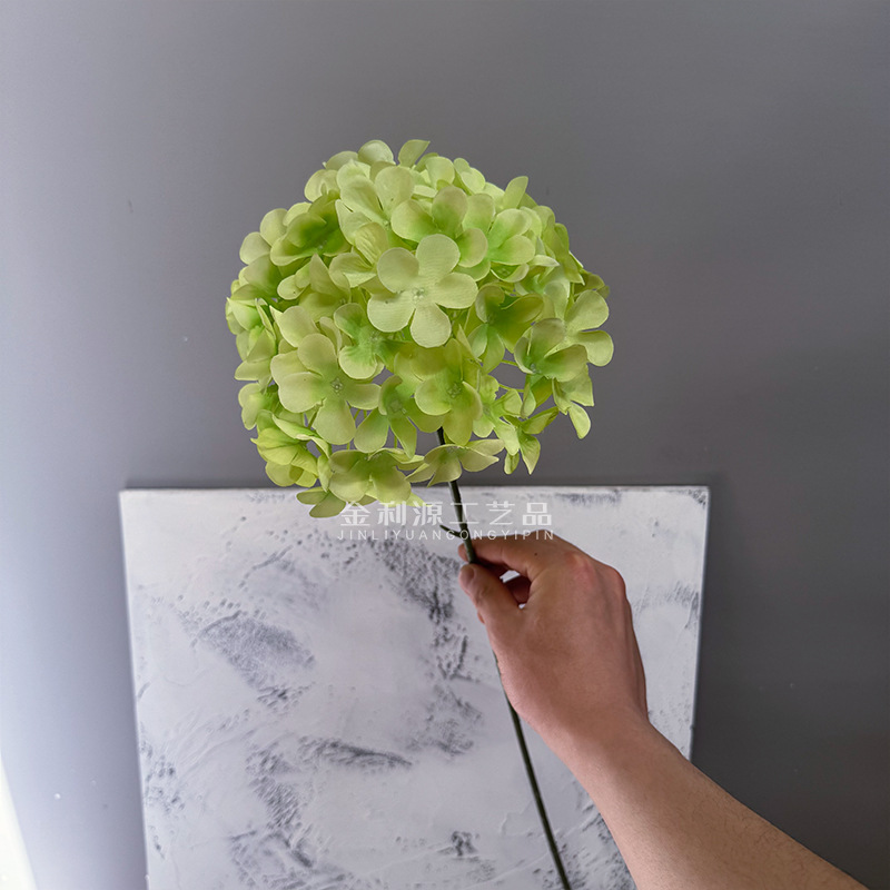 90片单支大绣球花棒棒糖绣球婚庆花排装饰挑高圆球仿真花详情20