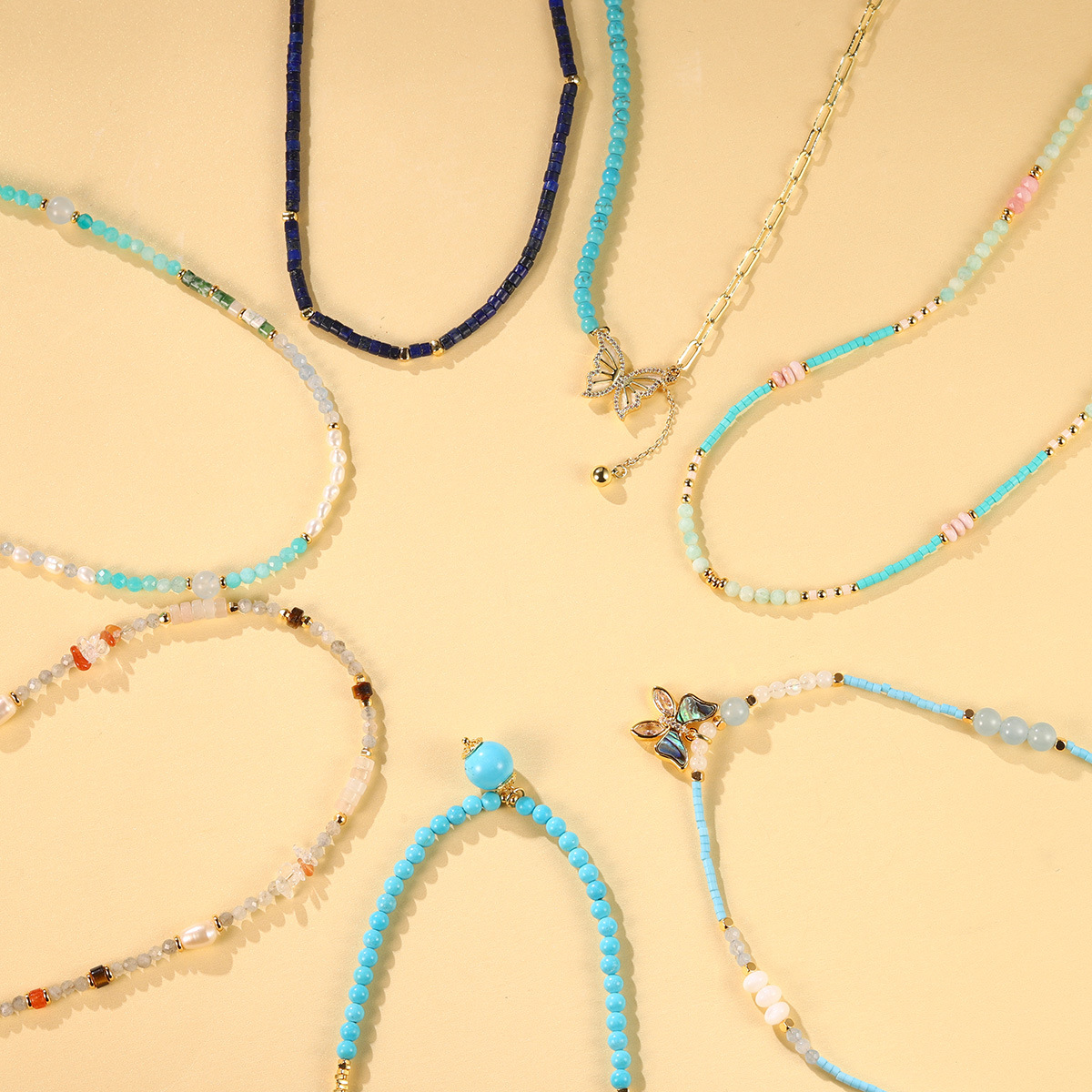 新款ins小众设计多彩串珠高级感简约项链天然珍珠时尚多巴胺颈链详情20