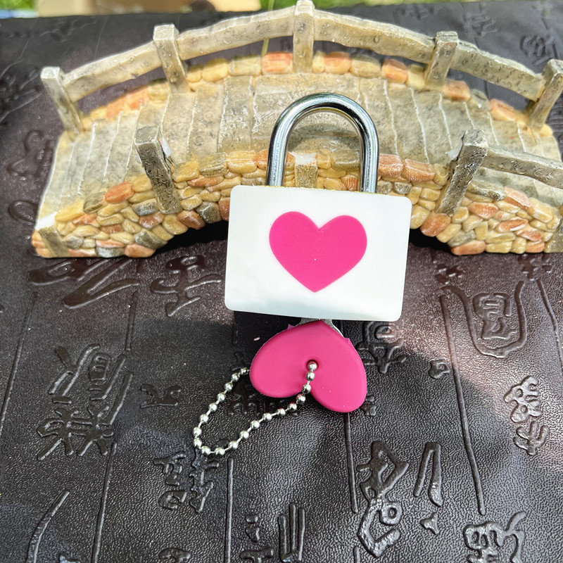 厂家直销彩色 同心锁 许愿锁 长寿锁 连心锁爱情锁景区工艺品LOGO详情18