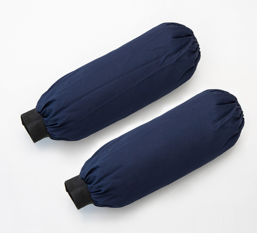 Wear-resistant welded sleeves for both men and women, thickened anti-stain labor protection work sleeves, wholesale printed household aprons, dirt-resistant denim sleeves pic 16