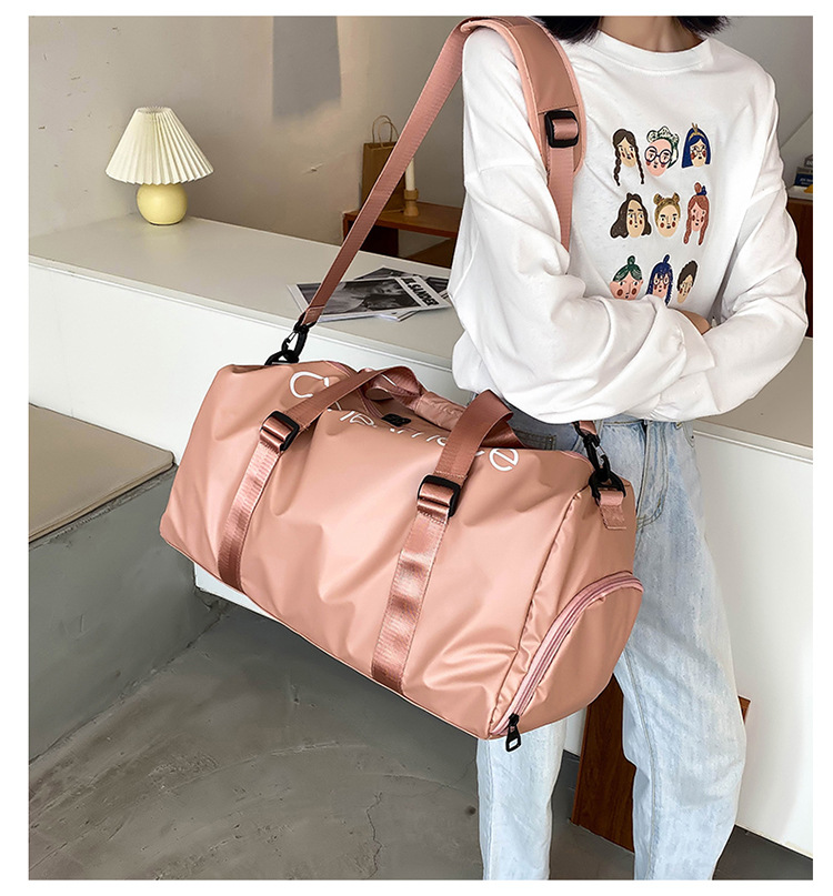 可套拉杆大容量手提旅行包通用干湿分离运动健身收纳包出差行李包详情48