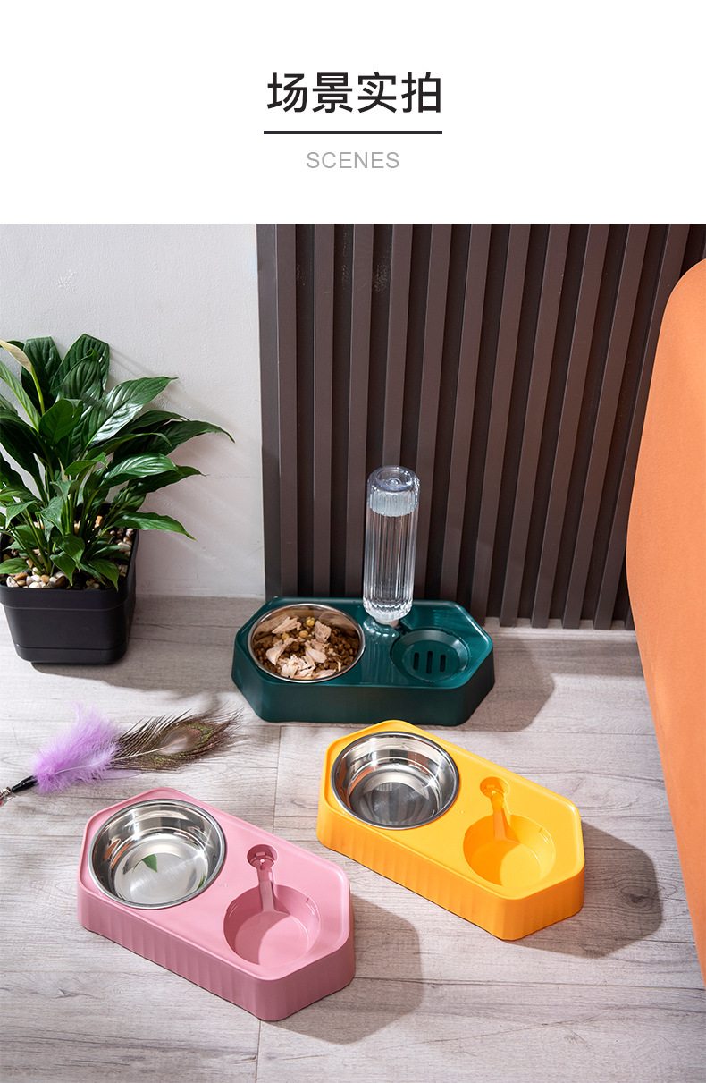 Cat bowls, cat food bowls, dog bowls, dog basins, dog double bowls, cat automatic water dispensers, pet supplies pic 15