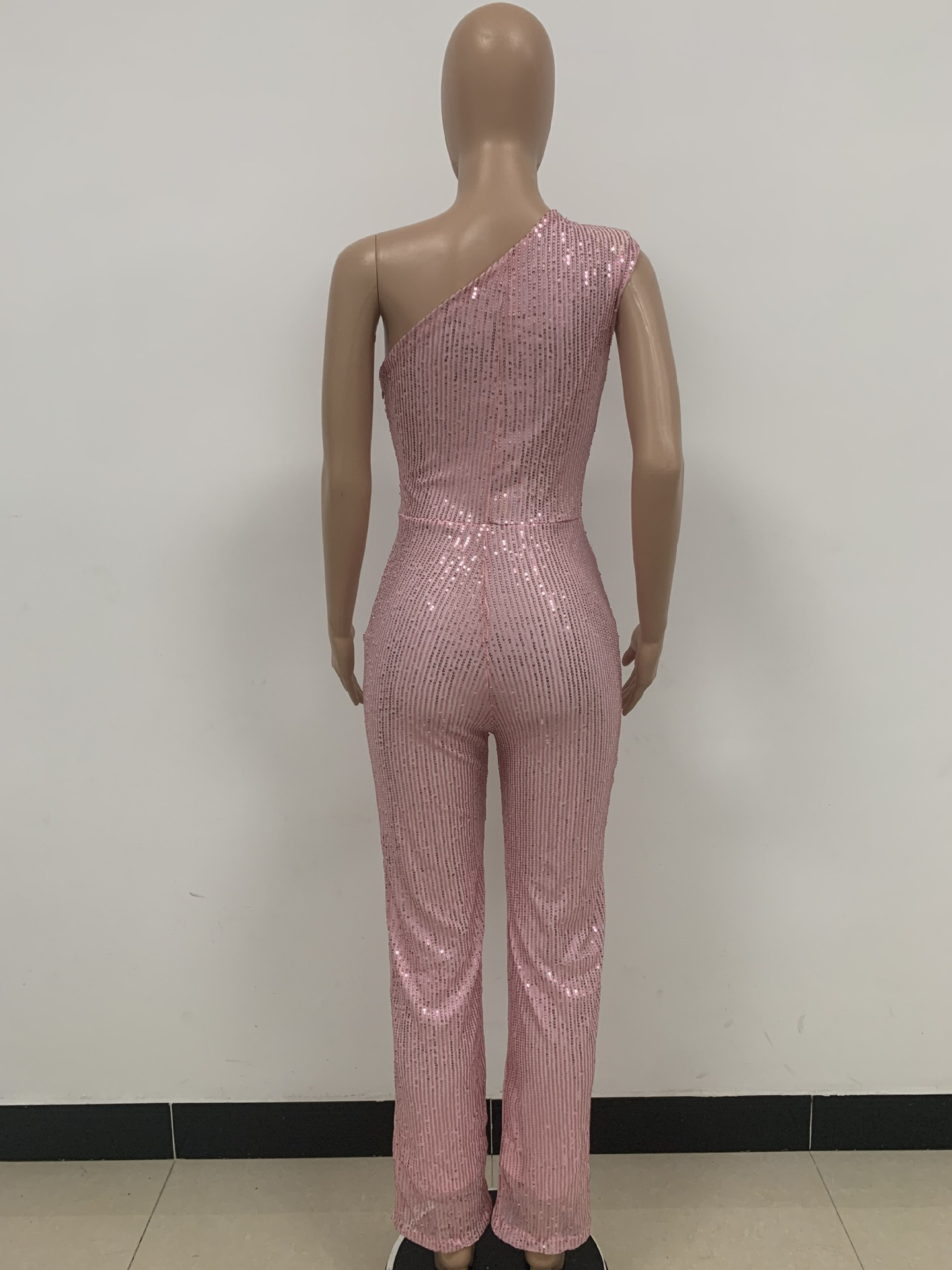 新中式无袖连体衣独立站夏季单肩亮片连体裤女批发详情112