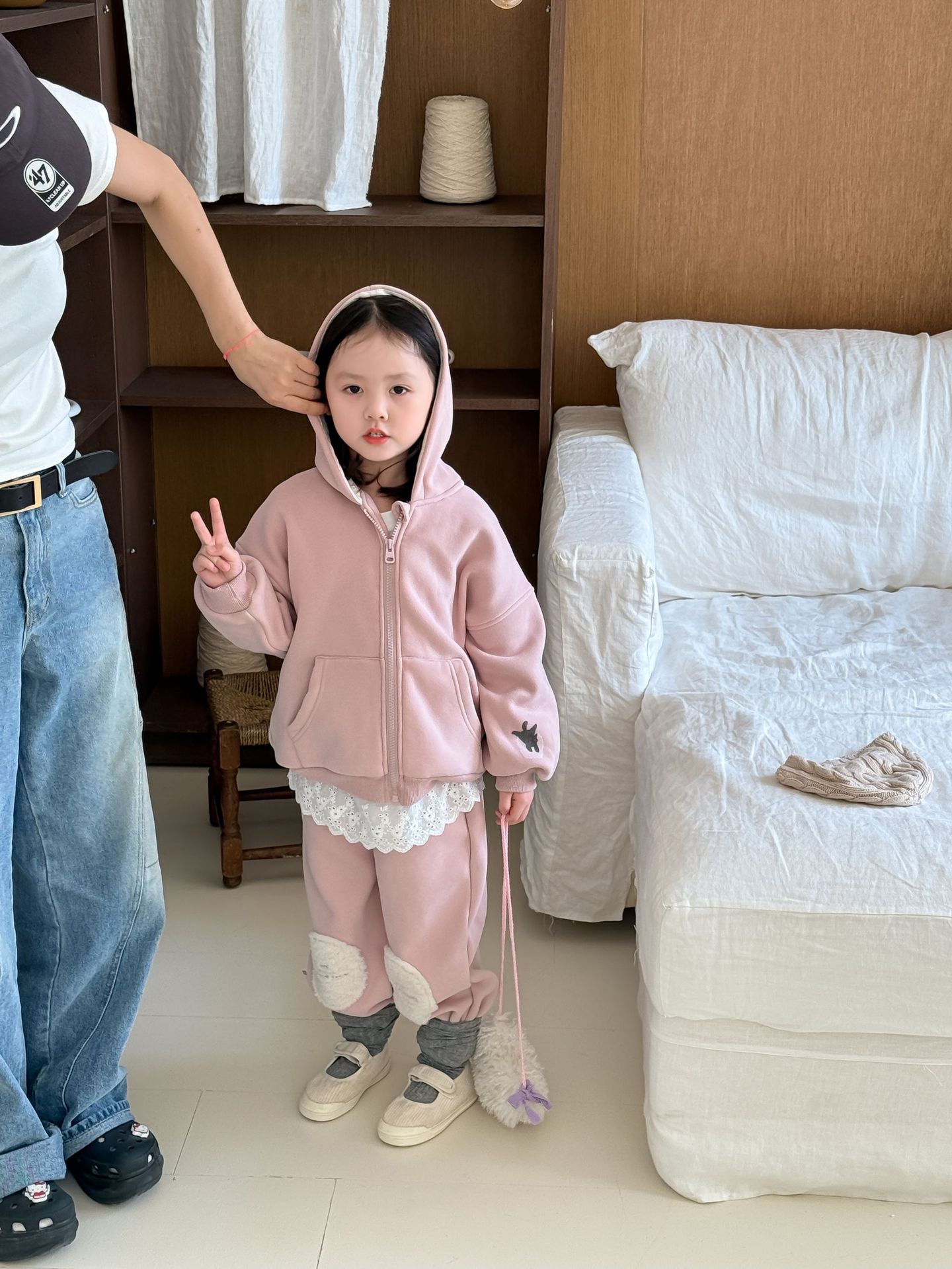 【清仓款】维木童装女童加绒卫衣套装2024冬季新款儿童韩版上衣卫详情10