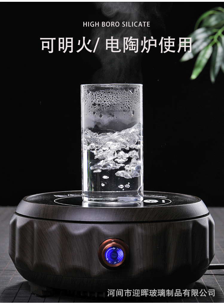 工厂供耐热玻璃大水杯高硼硅玻璃咖啡杯果汁杯单层透明玻璃早餐杯详情8