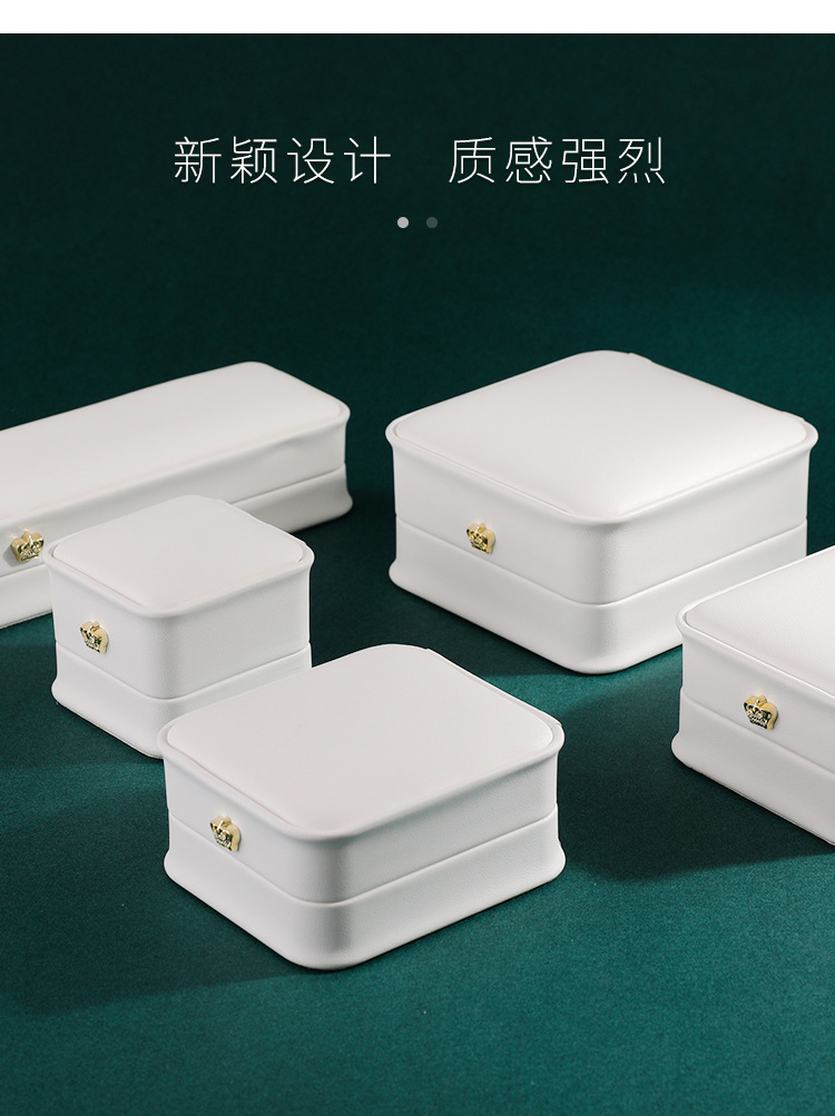 In-stock crown buckle jewelry boxes, high-end jewelry storage boxes, wholesale jewelry boxes, ring, necklace boxes, bracelet boxes pic 7