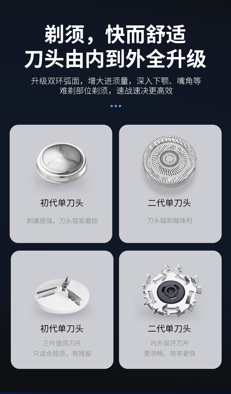 充电感应剃须刀刮胡刀小钢炮水洗车载迷你便携合金家用科技剃须刀详情8