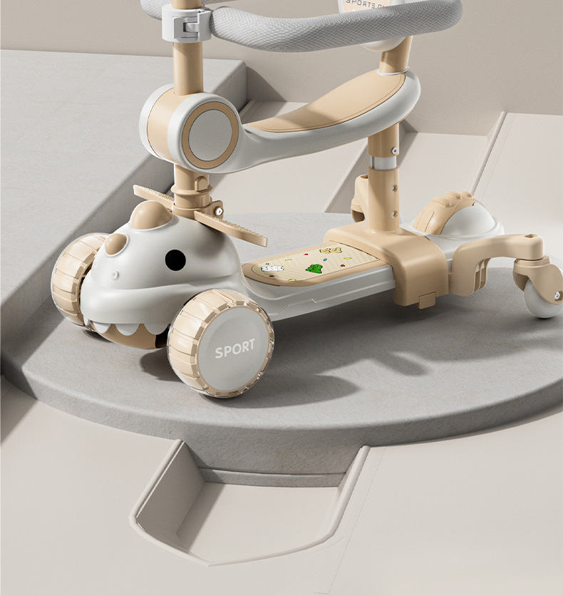 儿童滑板车生日礼物厂家直销闪光1-3-6岁小孩滑滑车五合一遛娃详情4