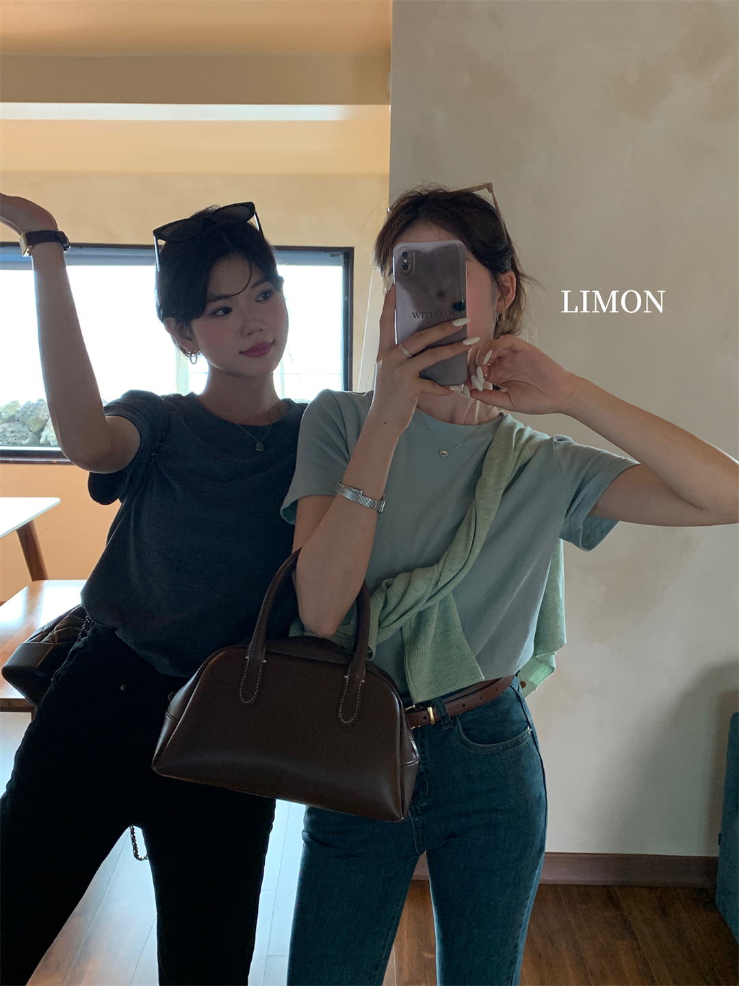 THE LEMON柠檬绿茶正肩磨毛短袖t恤女2024秋季新款百搭上衣打底衫详情8